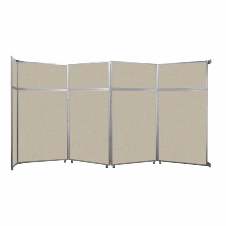 Versare Operable Wall Folding Room Divider 15'7" x 8'5-1/4" Sand Fabric 1070418